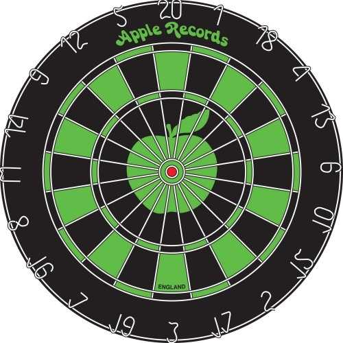 Dart Board - Apple Logo - Green and Black - The Beatles - Merchandise - Apple Corps - Accessories - 5055295314412 - 