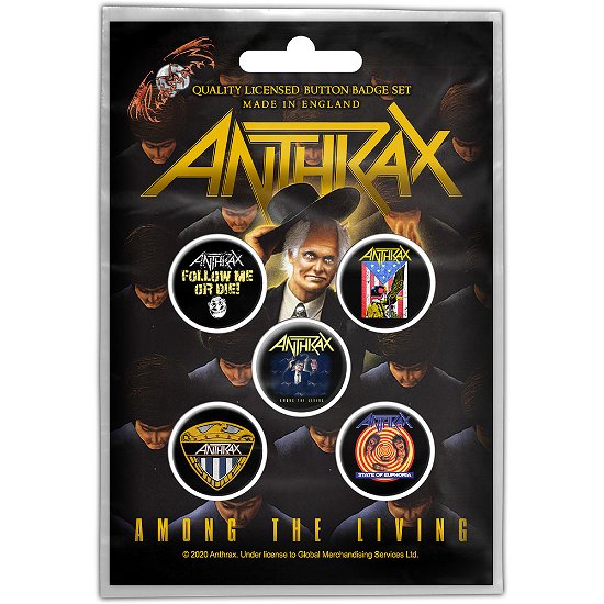Cover for Anthrax · Anthrax Button Badge Pack: Among the Living (MERCH) (2020)