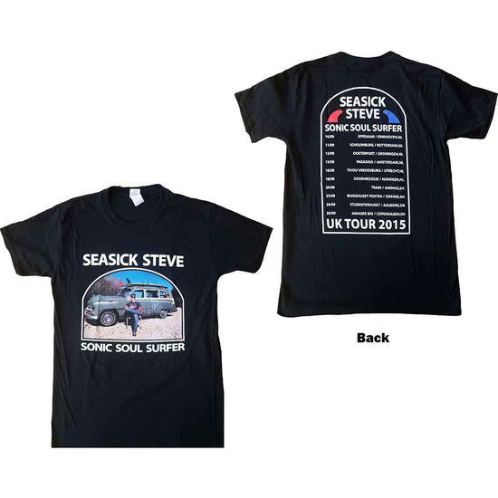 Seasick Steve Unisex T-Shirt: Full Colour Sonic Soul Surfer (Black) (Back Print) - Seasick Steve - Produtos - - 5056368686412 - 14 de julho de 2021