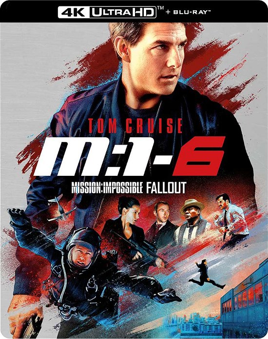 Cover for Mission Impossible Fallout Uhd BD Steelbook · Mission Impossible 6 - Fallout Limited Edition Steelbook (4K Ultra HD) (2023)