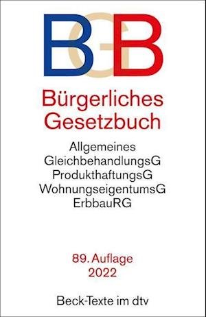 Cover for Dtv Verlagsgesellschaft · Bürgerliches Gesetzbuch - BGB (Paperback Book) (2022)