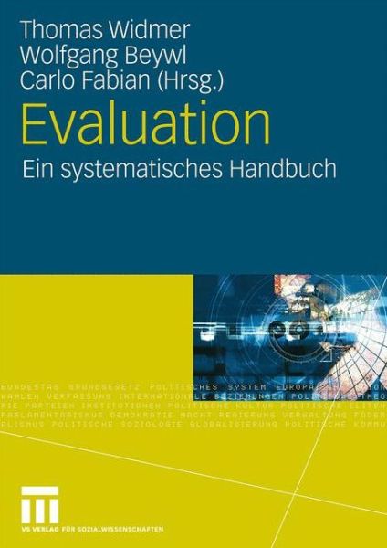 Cover for Thomas Widmer · Evaluation: Ein Systematisches Handbuch (Paperback Book) [2009 edition] (2009)