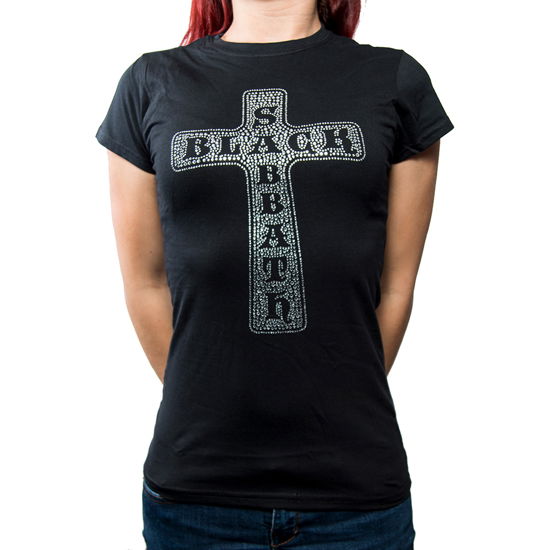 Black Sabbath Ladies T-Shirt: Cross (Embellished) - Black Sabbath - Fanituote - Bravado - 5055979958413 - 