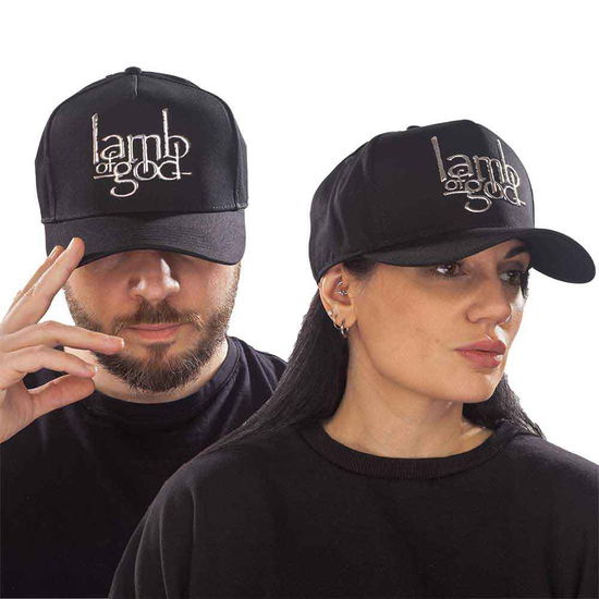 Cover for Lamb Of God · Lamb Of God Unisex Baseball Cap: Logo (Sonic Silver) (Klær) [Black - Unisex edition]