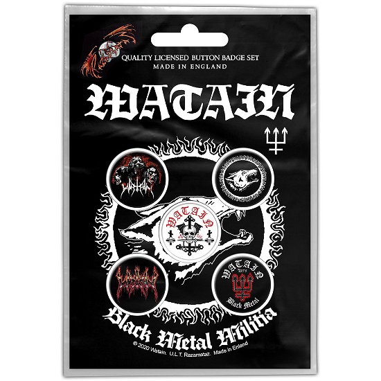 Watain Button Badge Pack: Black Metal Militia - Watain - Merchandise -  - 5056365705413 - 