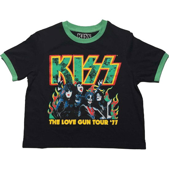 KISS Ladies Crop Top: St Paddy's Ringer - Kiss - Merchandise -  - 5056561064413 - 