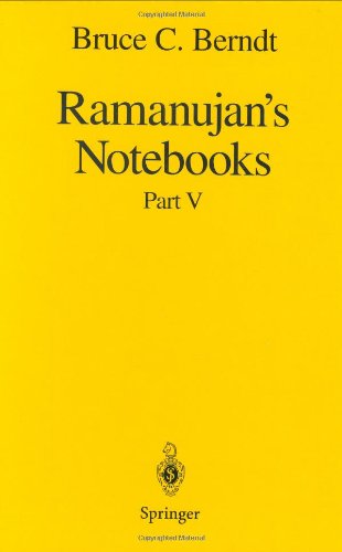 Cover for Bruce C. Berndt · Ramanujan's Notebooks: Part V (Hardcover Book) [1998 edition] (1997)