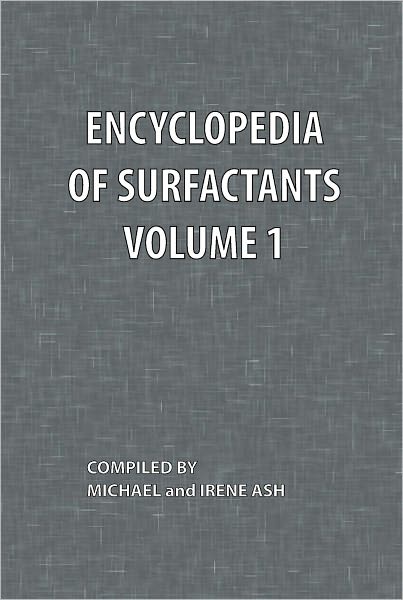 Cover for Michael Ash · Encyclopedia of Surfactants Volume 1 (Paperback Book) (1980)