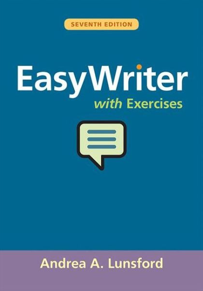 Cover for Andrea A. Lunsford · EasyWriter with Exercises (Spiral Book) [7th ed. 2019 edition] (2018)