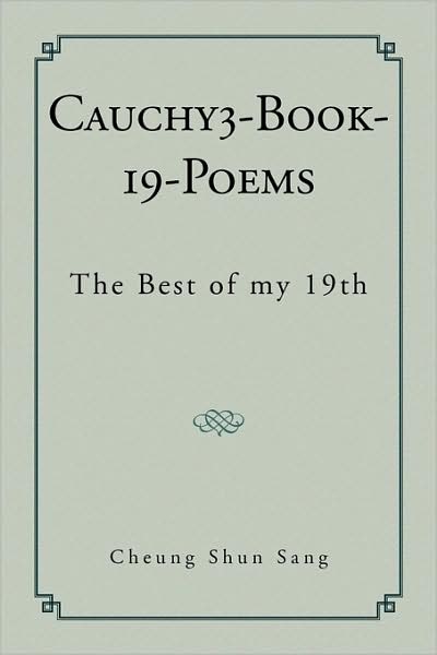 Cover for Cheung Shun Sang · Cauchy3-book-19-poems (Paperback Book) (2009)