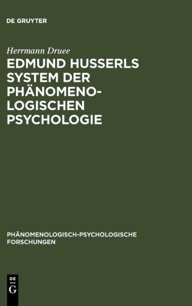 Cover for Druee · Edmund Husserls System der phänom (Book) [First edition] (1979)