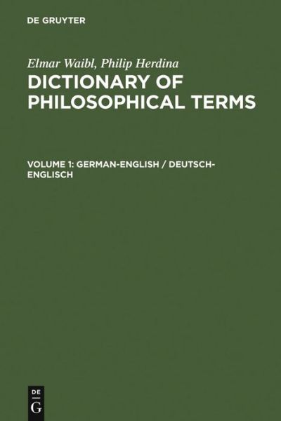 Cover for E. Waibl · Wtb.philosoph.Fachbegriffe.1 (Book) [German, Bilingual edition] (1997)