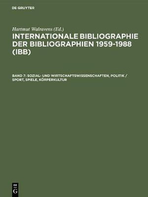 Cover for Thomson Gale · International Bibliography of Bibliographies 1959-1988 (Hardcover Book) (2001)