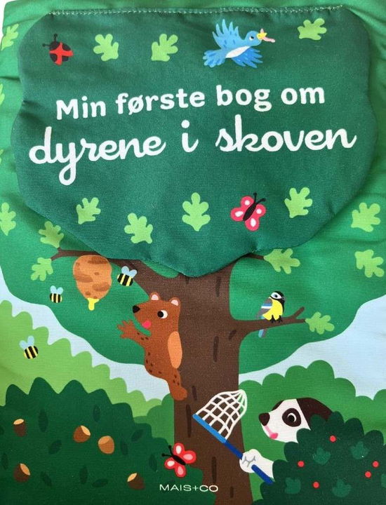 Cover for Min første bog om dyrene i skoven  (stofbog) (Cardboard Book) [1st edition] (2025)