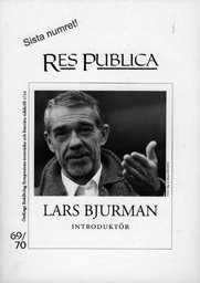 Cover for Lars Bjurman · Res publica: Res Publica 69/70. Lars Bjurman, introduktör (Bog) (2010)