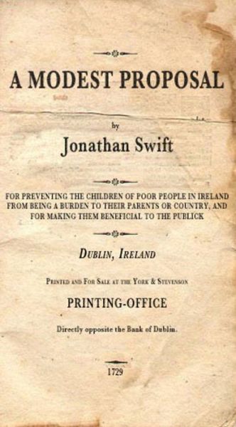 Cover for Jonathan Swift · A modest proposal (ePUB) (2014)