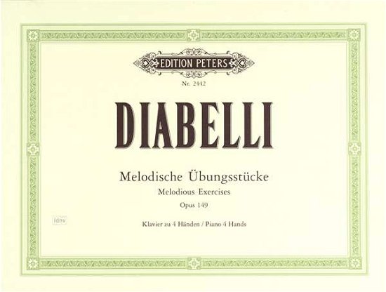 Cover for Anton Diabelli · Melodic Exercises Op.149 (Sheet music) (2001)