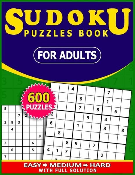 Cover for Azberry Book · Sudoku Puzzles Book for adults 600 Puzzles with full Solution (Paperback Bog) (2020)