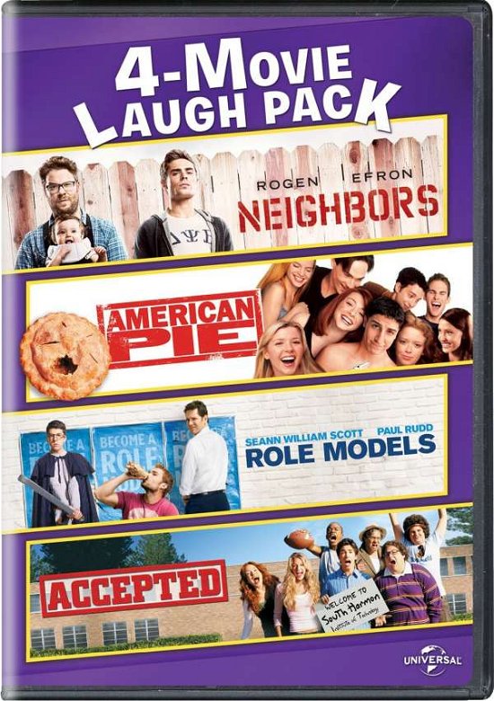Cover for Neighbors / American Pie / Role Models / Accepted (DVD) (2017)