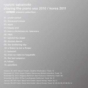 Playing the Piano USA 2010/korea 2011 -ustream Viewers Selection- - Ryuichi Sakamoto - Música - AVEX MUSIC CREATIVE INC. - 4988064590414 - 14 de dezembro de 2011