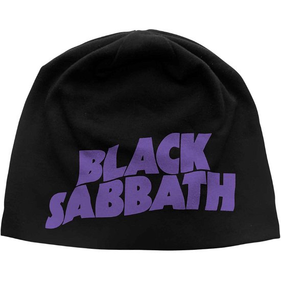 Black Sabbath Unisex Beanie Hat: Purple Logo JD Print - Black Sabbath - Merchandise -  - 5056365724414 - 