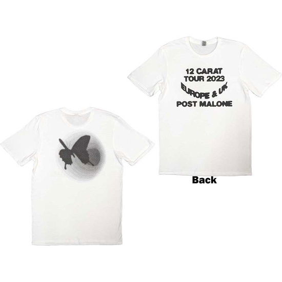 Cover for Post Malone · Post Malone Unisex T-Shirt: Spotlight 2023 Tour (White) (Back Print &amp; Ex-Tour) (T-shirt) [size M] (2024)