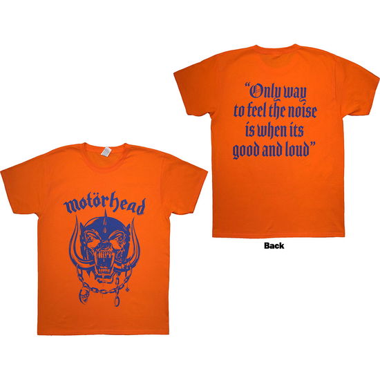 Cover for Motörhead · Motorhead Unisex T-Shirt: Good &amp; Loud (Orange) (Back Print) (T-shirt) [size XL] (2025)