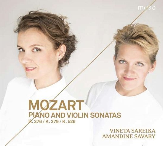Cover for Amandine Savary / Vineta Sareika · Mozart: Piano &amp; Violin Sonatas K. 376. K. 379. K. 526 (CD) (2020)