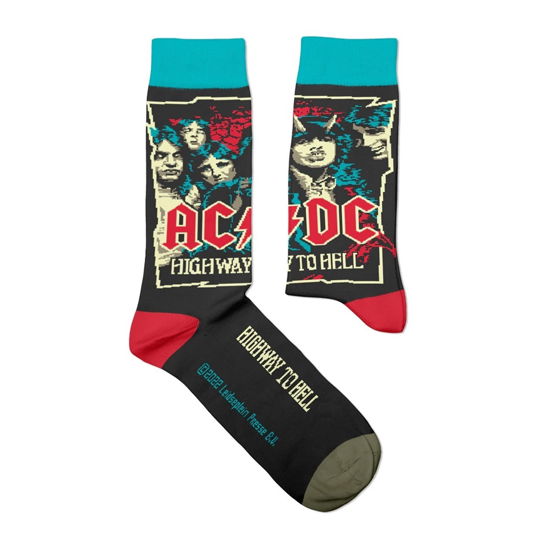 Cover for AC/DC · Highway to Hell (Eur 41-46/uk 7½-11½/us 8-12) (Socks) [size L] (2024)