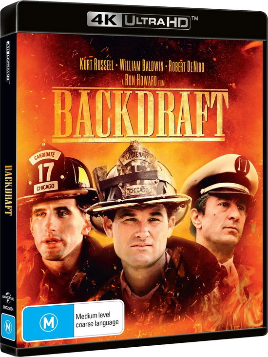 Cover for Howard, Ron, Russell, Kurt, Baldwin, William, Sutherland, Donald, Deniro, Robert · Backdraft (4k) (4K Ultra HD) (2025)