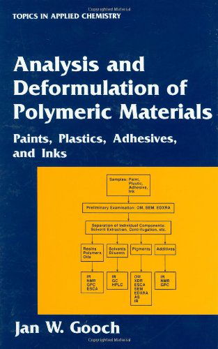 Cover for Jan W. Gooch · Analysis and Deformulation of Polymeric Materials: Paints, Plastics, Adhesives, and Inks - Topics in Applied Chemistry (Hardcover Book) [1997 edition] (1997)