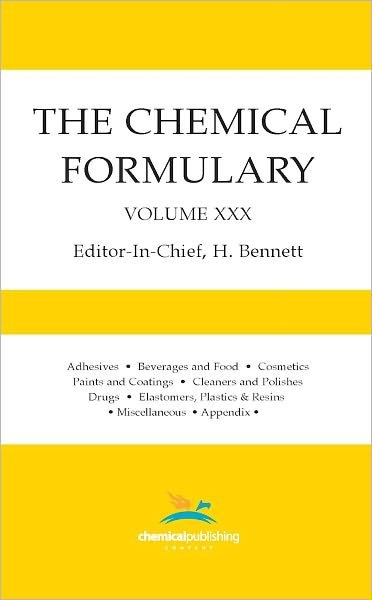 Cover for H Bennett · The Chemical Formulary, Volume 30 (Hardcover Book) (1992)
