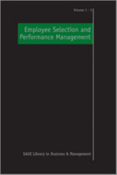 Cover for Neil Anderson · Employee Selection and Performance Management - Sage Library in Business and Management (Hardcover Book) (2008)