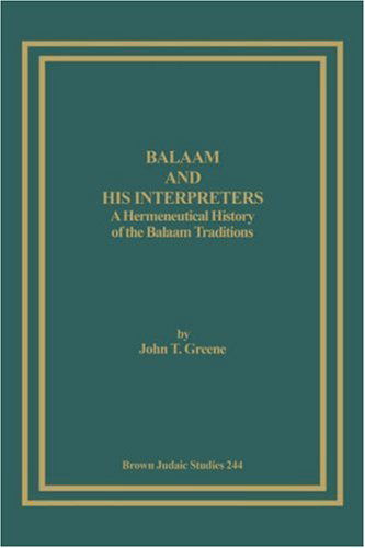 Cover for Greene, John, T. · Balaam and His Interpreters (Paperback Bog) (1992)