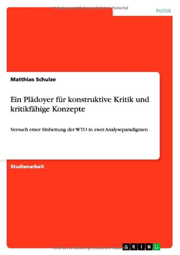 Cover for Schulze · Ein Plädoyer für konstruktive K (Book) [German edition] (2013)