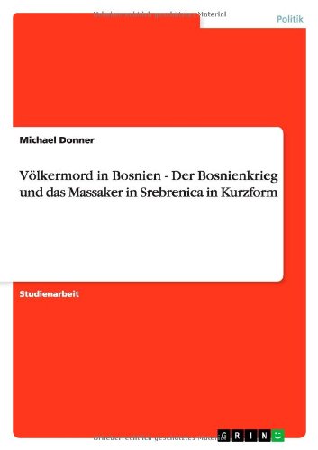 Cover for Donner · Völkermord in Bosnien - Der Bosn (Book) [German edition] (2011)