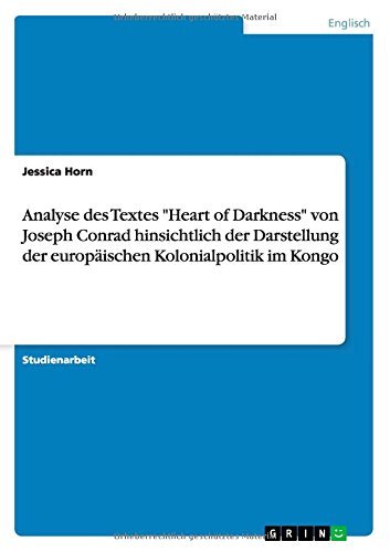 Cover for Horn · Analyse des Textes &quot;Heart of Darkn (Book) [German edition] (2014)