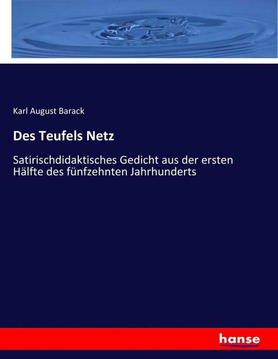 Des Teufels Netz - Barack - Książki -  - 9783743691414 - 28 lutego 2017