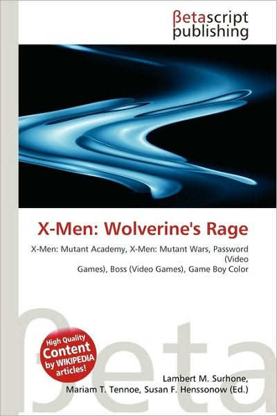 Cover for X-Men · Wolverine's Rage (Buch)