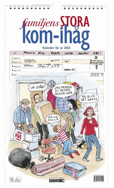 Cover for Bokförlaget Semic · Familjens STORA kom-ihåg-kalender 2023 (Spiral Book) (2022)