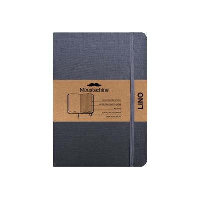 Cover for Moustachine · Moustachine Classic Linen Medium Grey Squared Hardcover (Book) (2024)