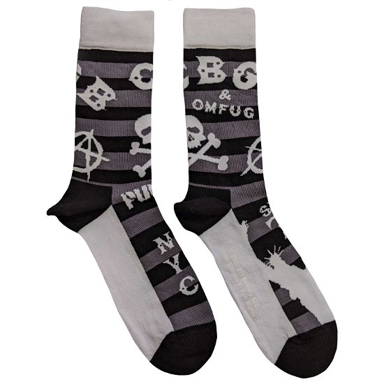 Cover for Cbgb · CBGB Unisex Ankle Socks: Logos Striped (UK Size 7 - 11) (Bekleidung) [size M]