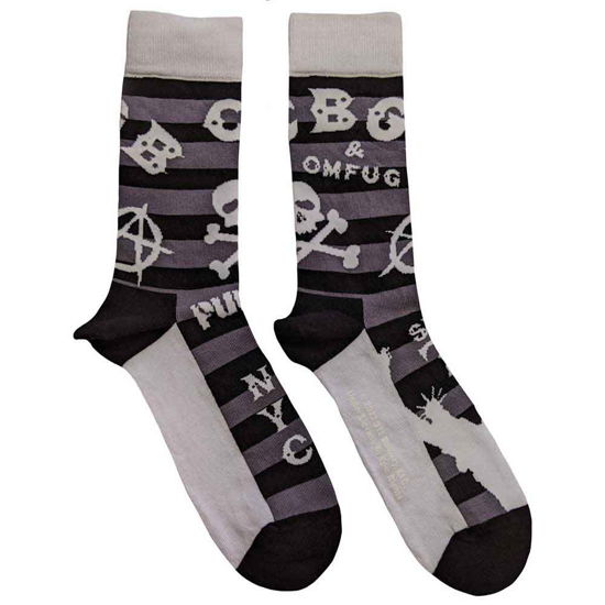 CBGB Unisex Ankle Socks: Logos Striped (UK Size 7 - 11) - Cbgb - Koopwaar -  - 5056561044415 - 