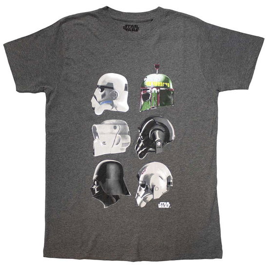 Star Wars Unisex T-Shirt: Helmet Profiles - Star Wars - Merchandise -  - 5056737252415 - 