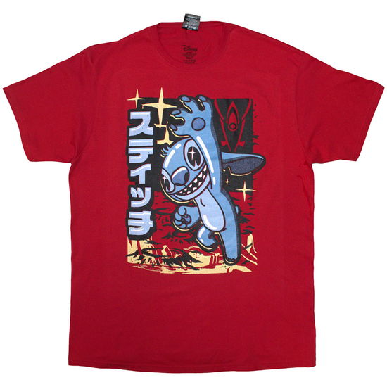 Cover for Lilo &amp; Stitch · Lilo &amp; Stitch Unisex T-Shirt: Japanese Stitch (Red) (T-shirt) [size S] (2024)