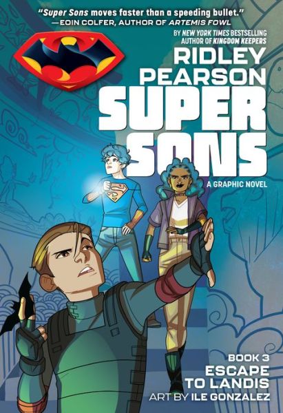 Cover for Ridley Pearson · Super Sons: Escape to Landis (Paperback Book) (2020)