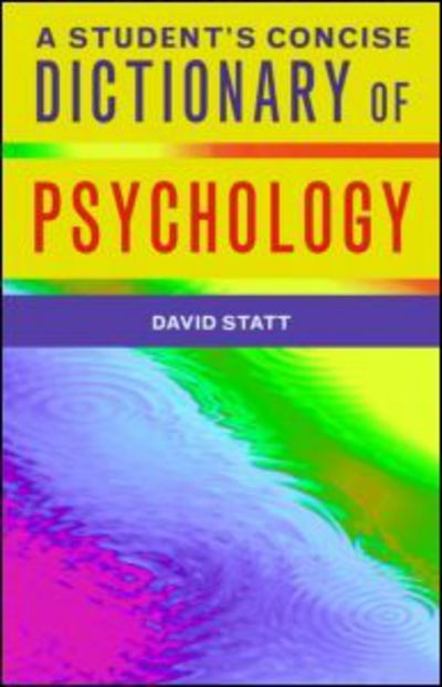 David A. Statt · A Student's Dictionary of Psychology (Hardcover Book) (2003)