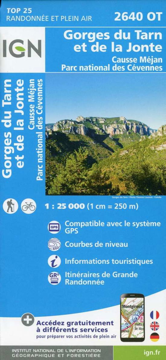 Gorges du Tarn et de la Jonte / Causse Mejan PNR - TOP 25 -  - Kirjat - Institut Geographique National - 9782758545415 - maanantai 8. lokakuuta 2018