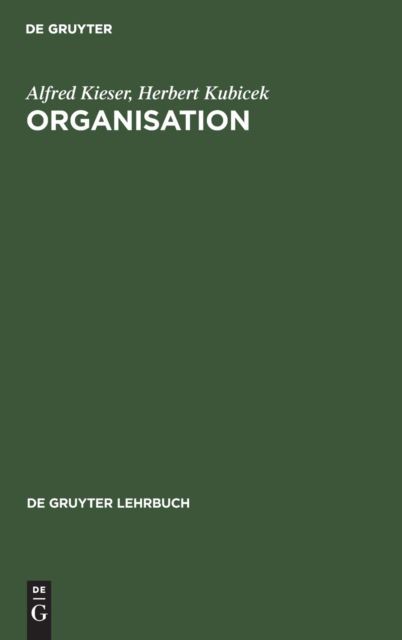 Cover for Alfred Kieser · Organisation (Hardcover Book) (1983)