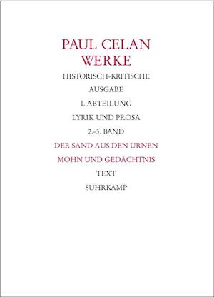 Cover for Paul Celan · Werke.abt.1/2-3 Sand.mohn.1-2 (Book)